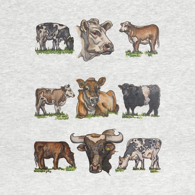 Cows by jilliandohertyart